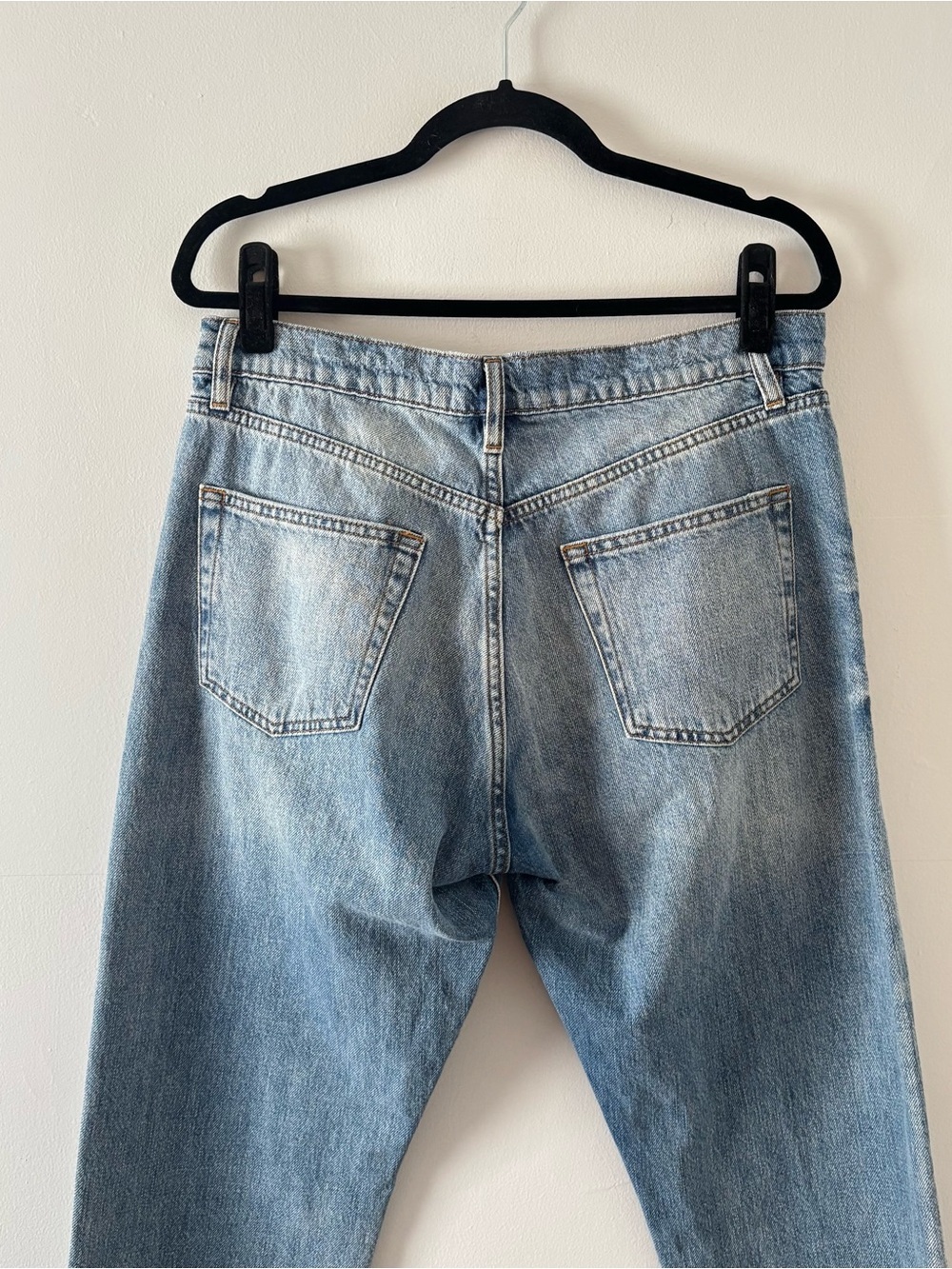 Frame Denim Le Slouch Mid-Rise Straight Leg Jeans Iceberg Button-Fly Distressed - Picture 7 of 8